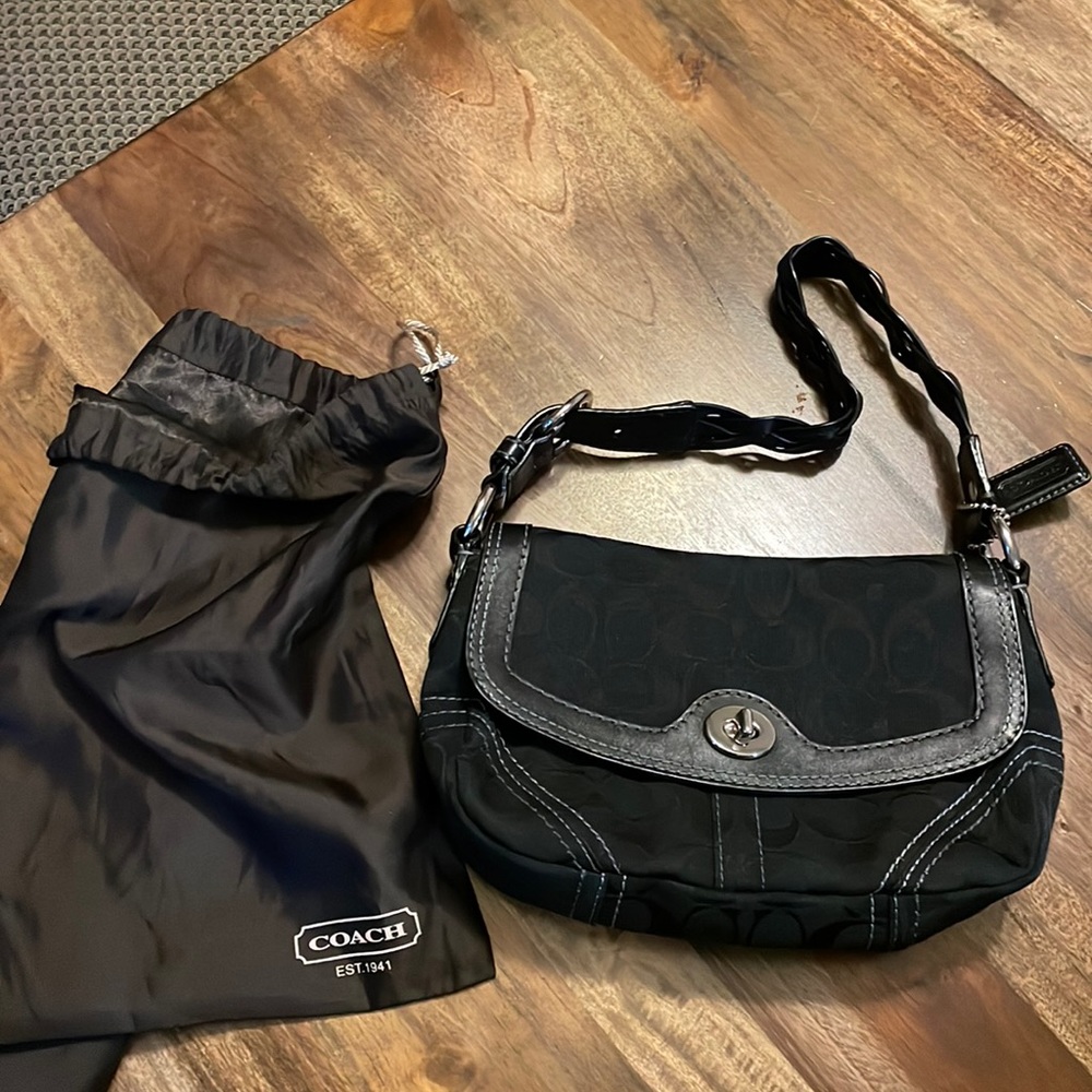 COACH Signature Chelsea Black Bag